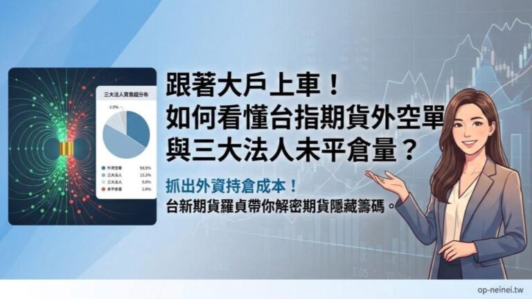 跟著大戶上車！如何看懂台指期貨外資空單與三大法人未平倉量？