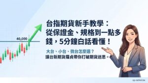【台指期貨新手教學】台指期是什麼？從保證金、規格到一點多少錢，羅貞帶你 5 分鐘看懂！